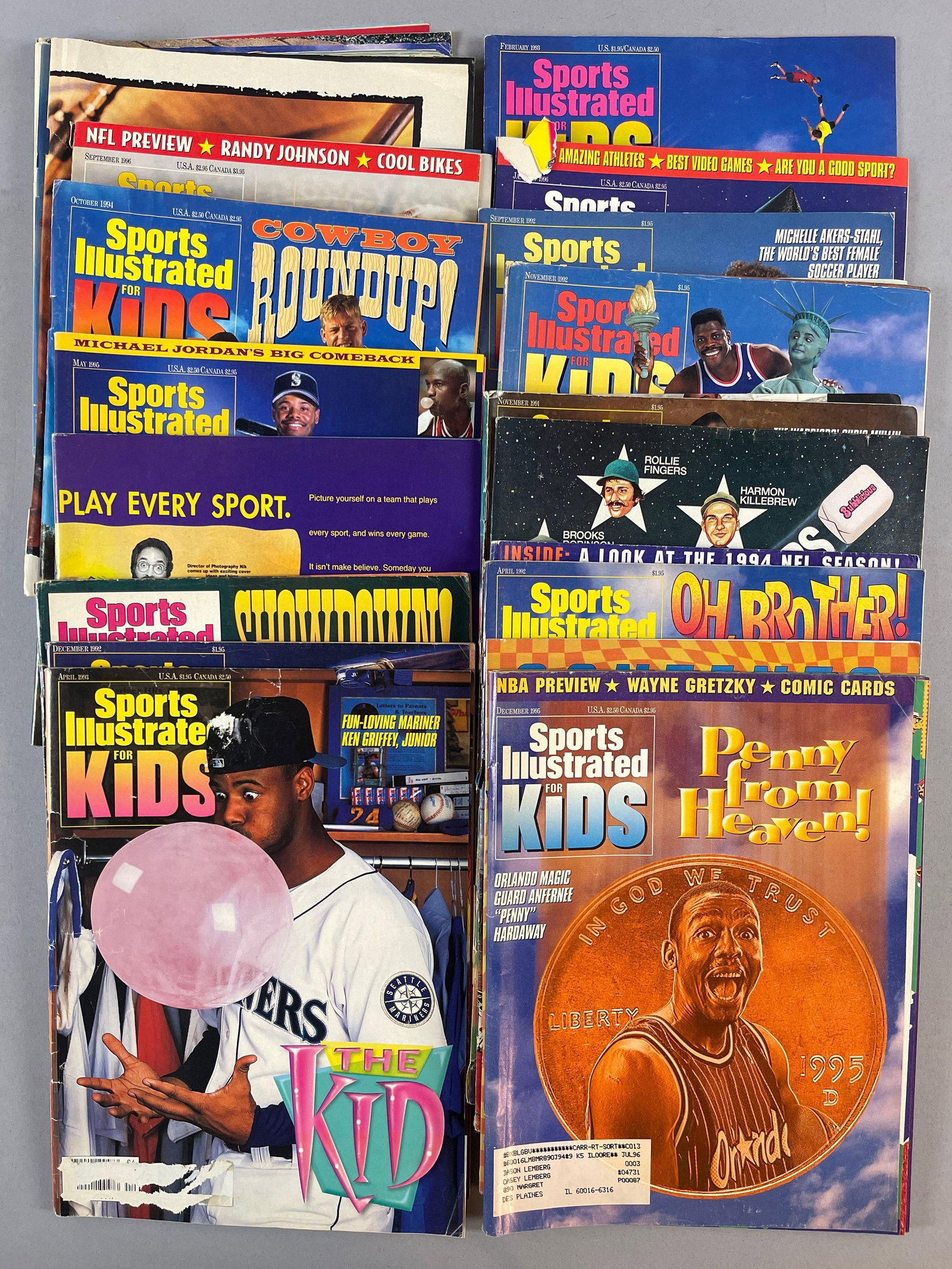 20+ Sports Illustrated for Kids Magazines with Uncut and Partial Card Sheets: 20+ Sports Illustrated Magazines with Uncut and Partial Card Sheets