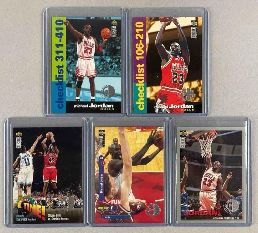 5 - 1994 Collectors Choice Players Club Michael Jordan Cards: 5 - 1994 Collectors Choice Players Club parallel Insert?cards, Sharp cards