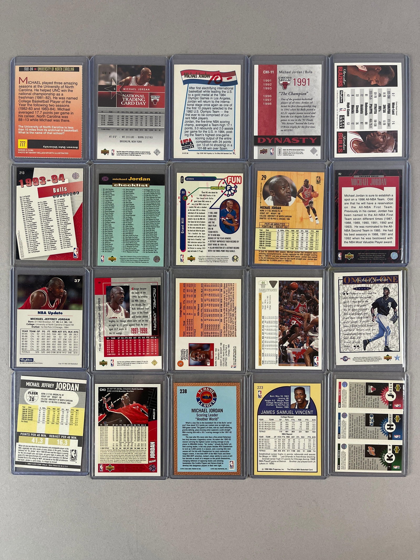 20 - Michael Jordan Cards with Inserts - 2