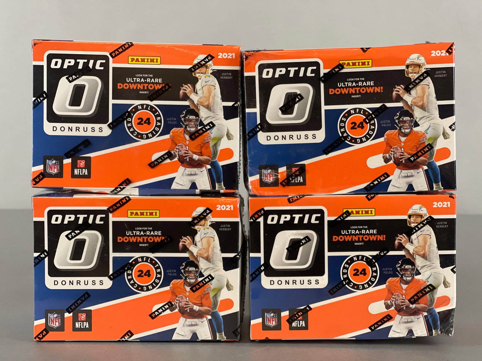 4 - 2021 Optic Football Blaster Boxes: 6 - Packs per box, 4 - Cards per pack