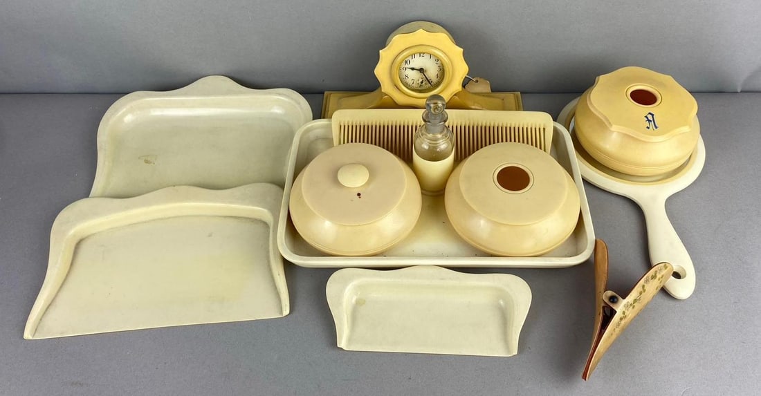 Group of Assorted 1930s Celluloid Vanity Set (1 of 3)