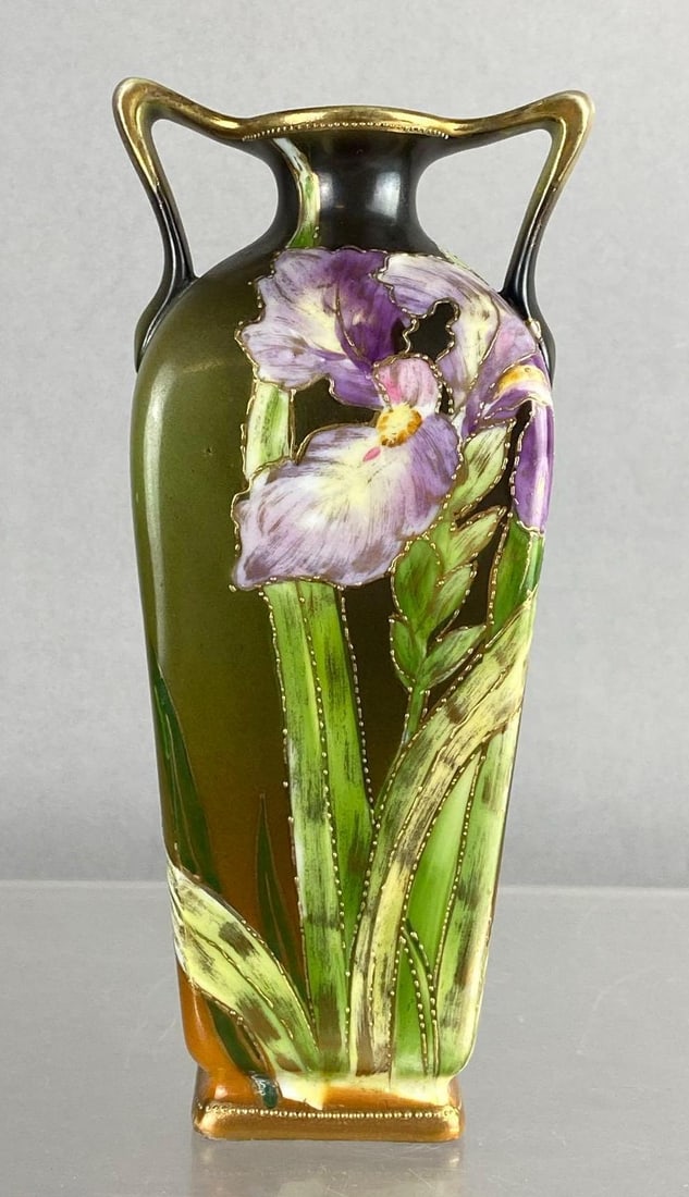 Antique Japan Nippon Morimura Iris Vase (1 of 5)