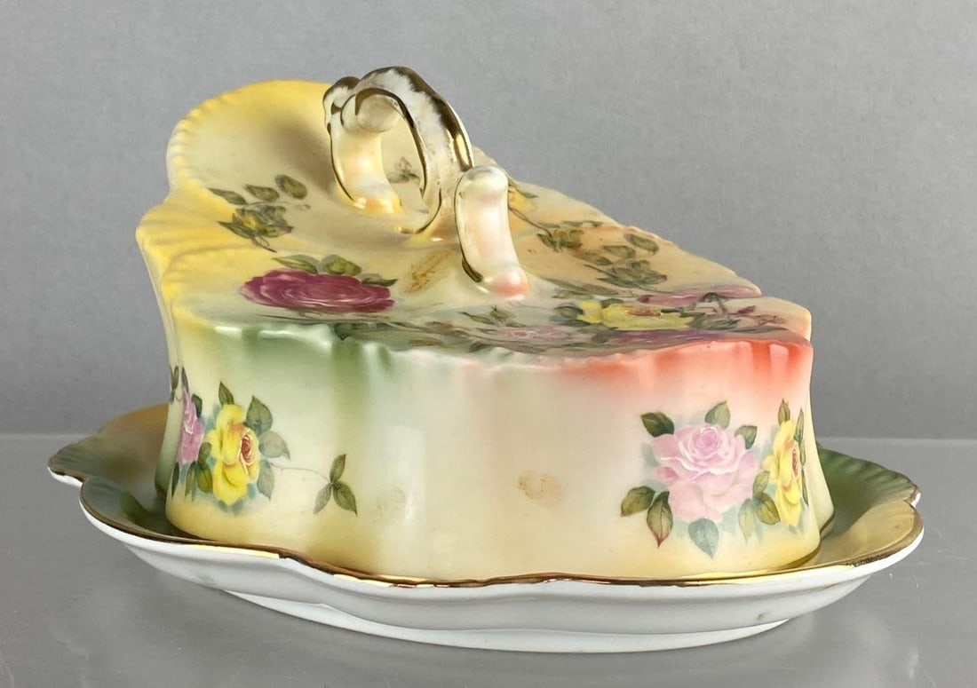 Antique RS Prussia Porcelain Cheese Dish (1 of 6)