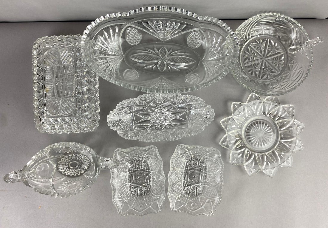 Group of Assorted Cut/ Press Glass Items (1 of 4)