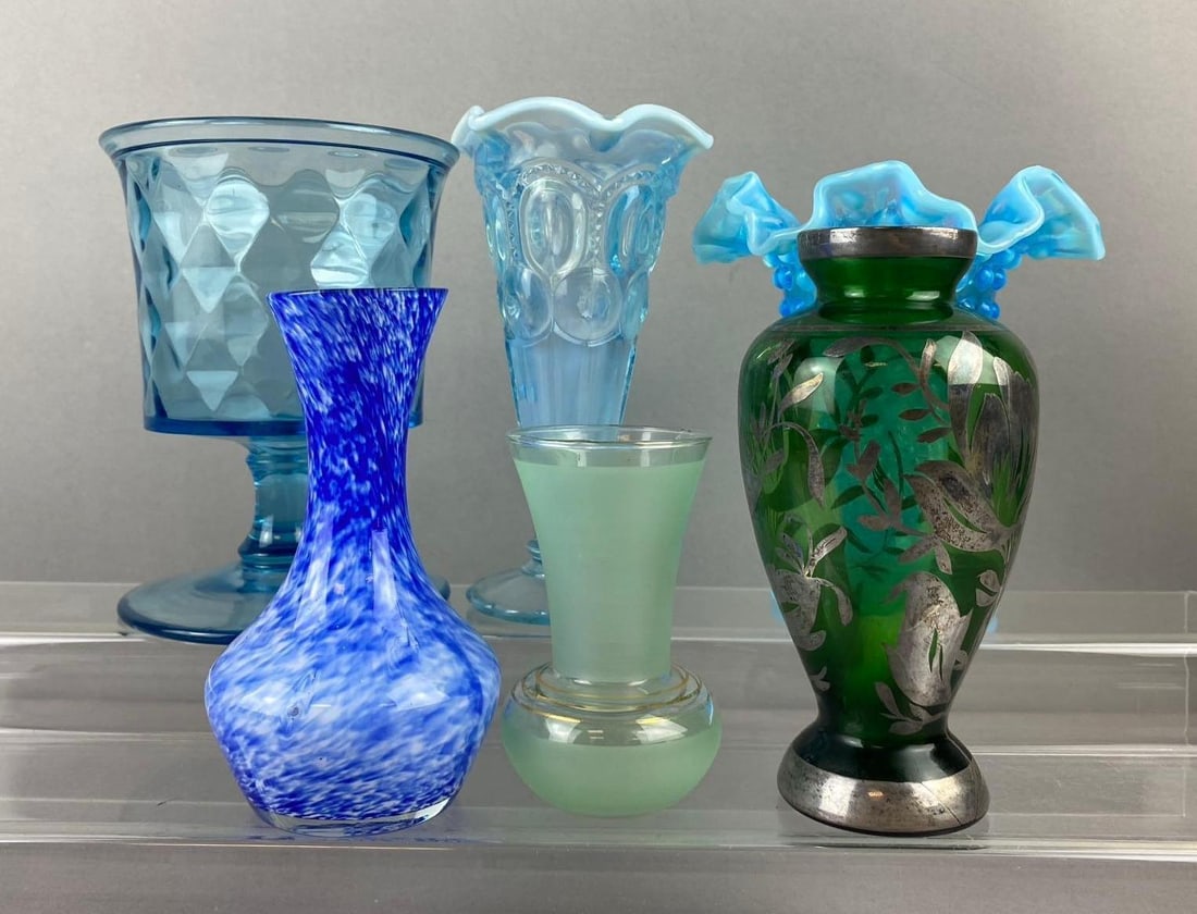 Group of 6 Art Glass Vases (1 of 2)