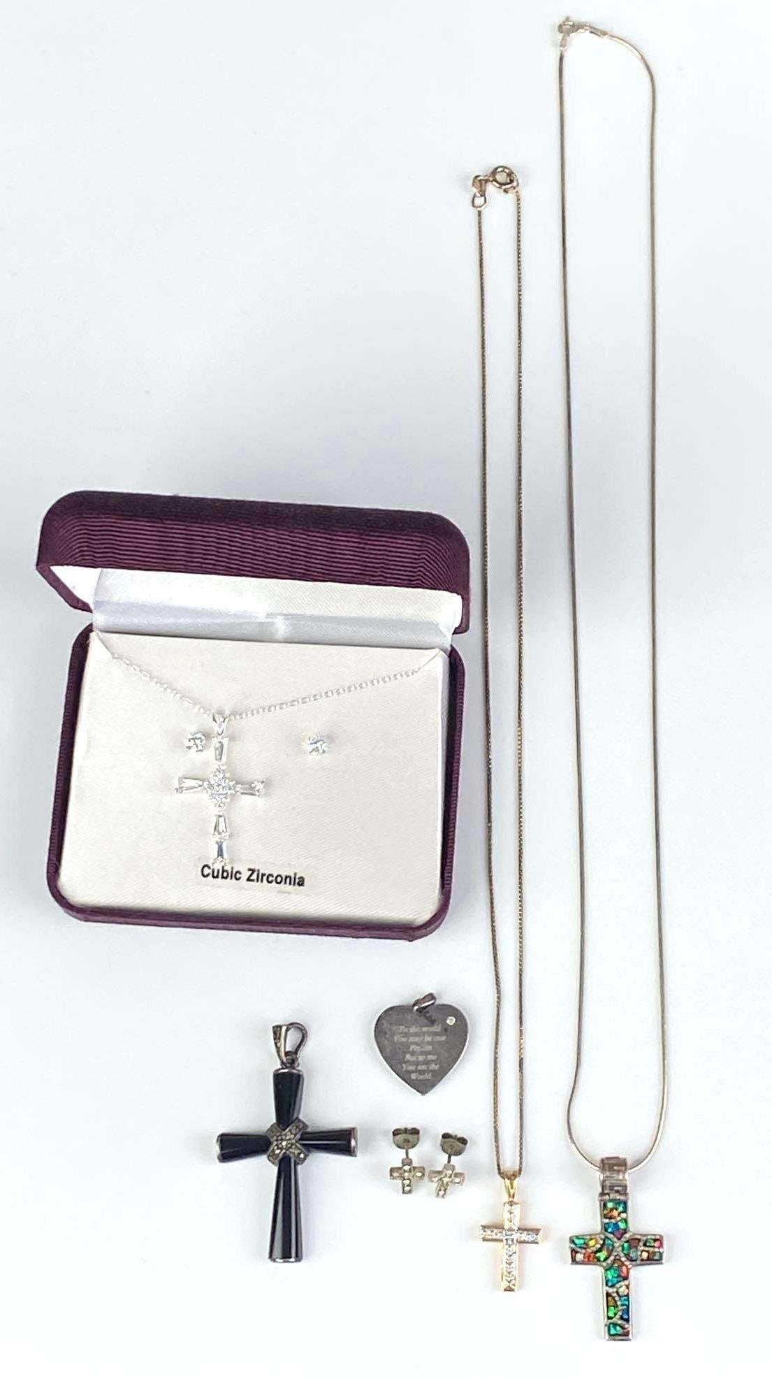 Group of Sterling Silver Cross Jewelry and More (1 of 2)