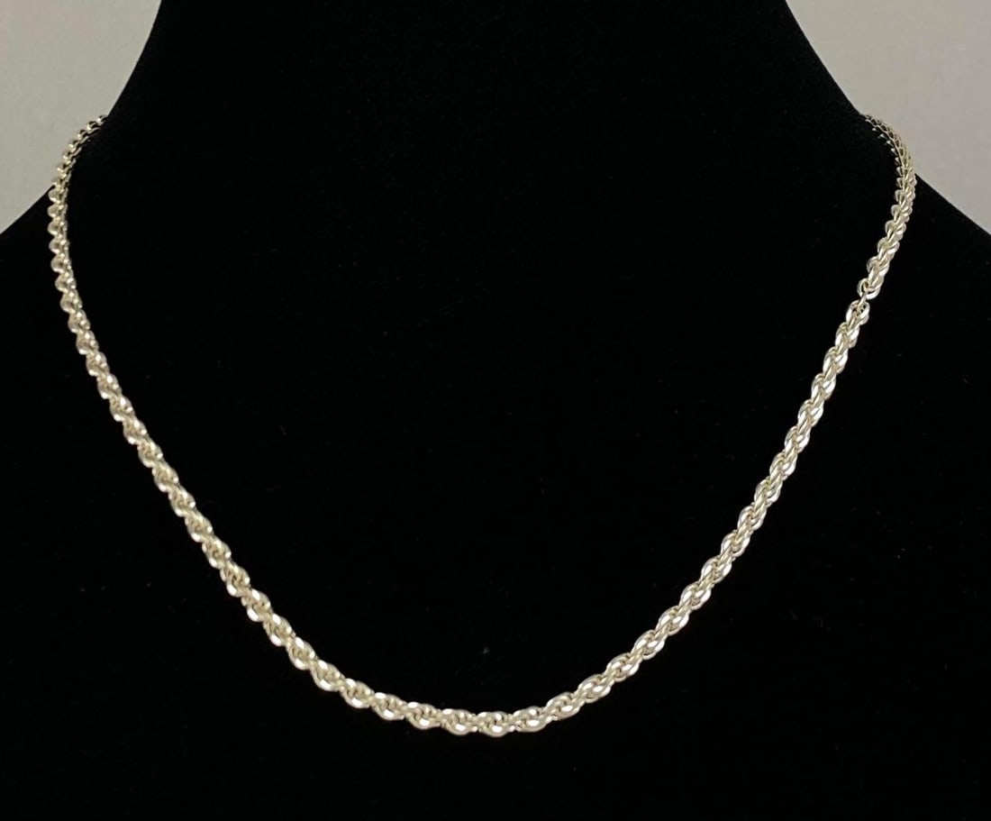 Milor Italian Sterling Silver Rope Twist Necklace (1 of 1)