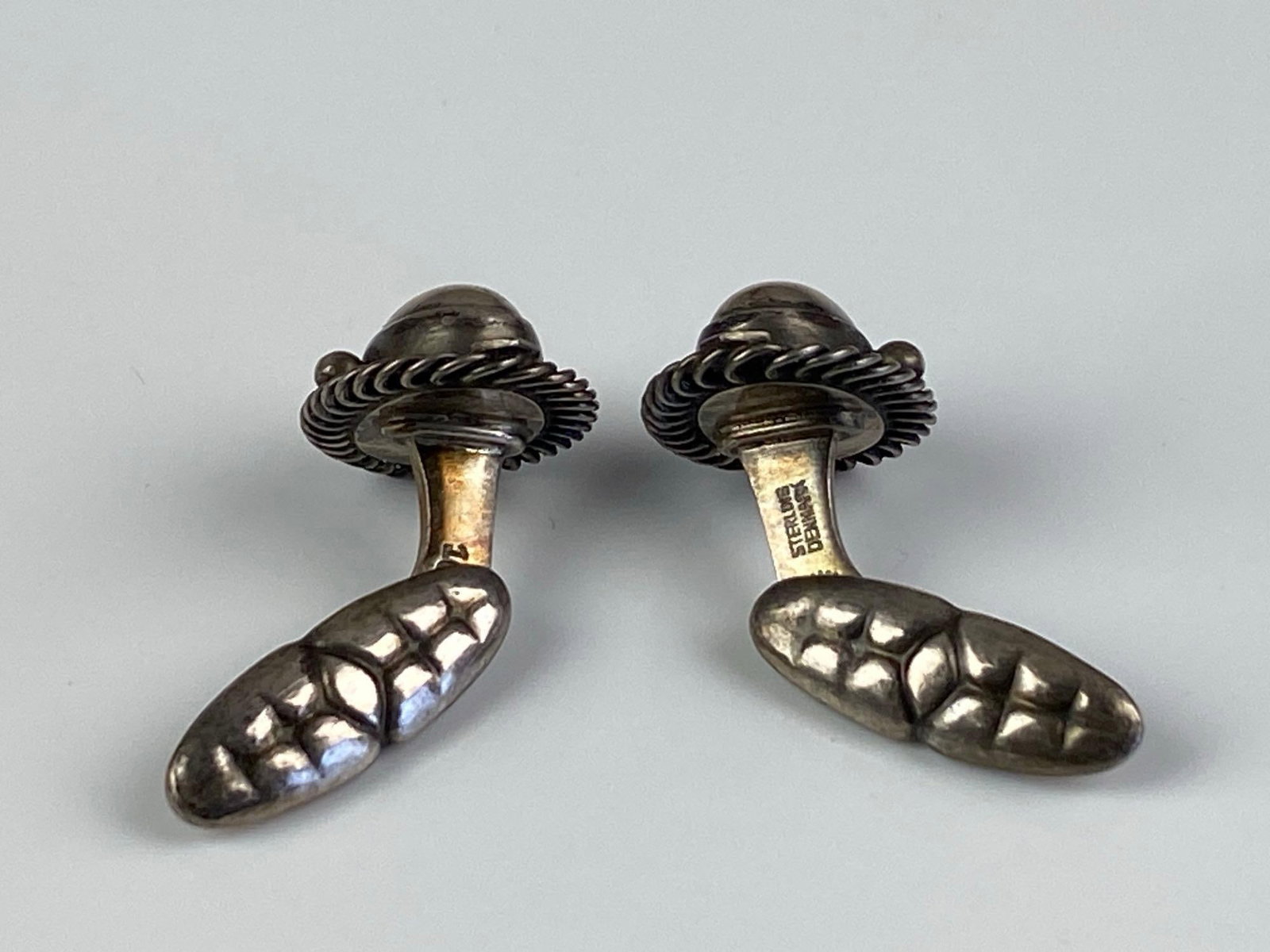 Georg Jensen Signed Sterling Silver Cufflinks - 2
