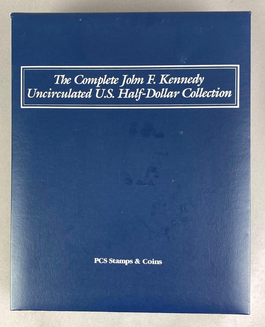 The Complete Kennedy Half Dollar Coin Collection Album: Book 1, includes 5 silver coins, 46 coins total, album measures 12 1/2 inches H x 10 inches W