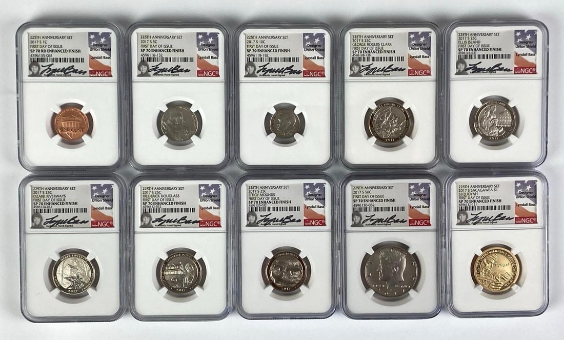 2017 225th US Anniversary Enhanced Finish Proof 10 Coin Set (1 of 3)