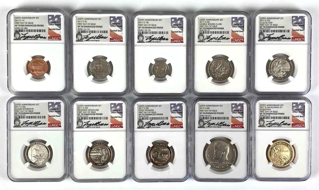 2017 225th US Anniversary Enhanced Finish Proof 10 Coin Set (1 of 3)