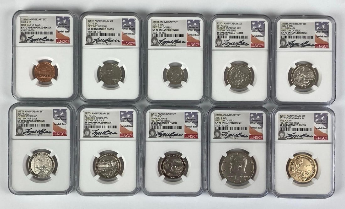 2017 225th US Anniversary Enhanced Finish Proof 10 Coin Set (1 of 3)