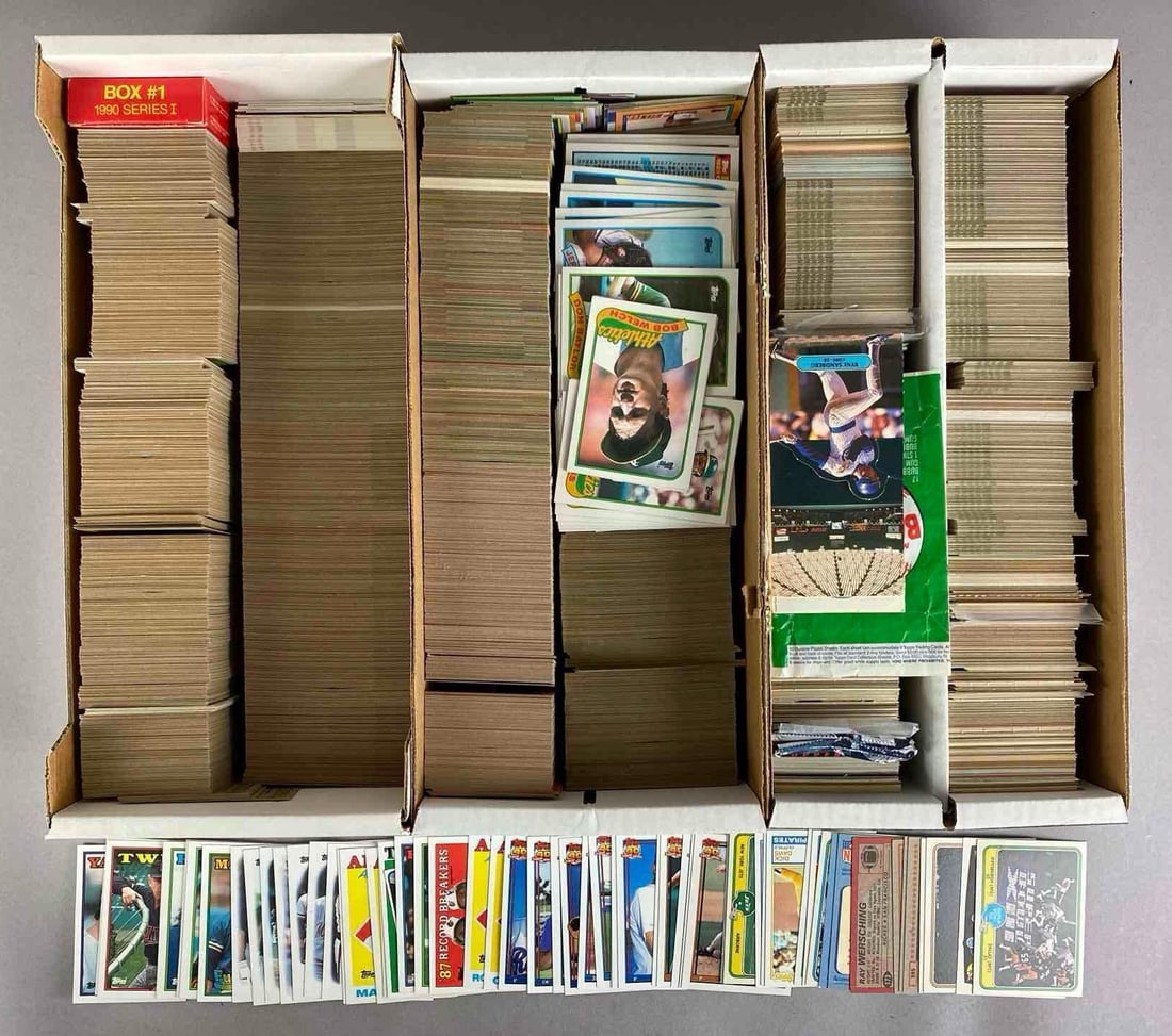 Group of 1980s - 1990s Baseball and Football Trading Cards (1 of 3)