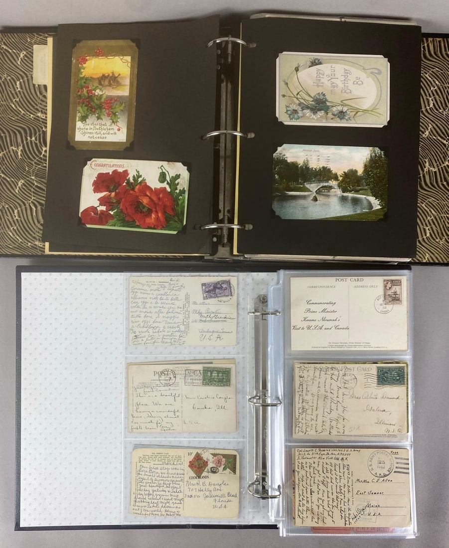 Group of Assorted Postcards and More: Includes advertising napkins, tickets, photographs and many postcards