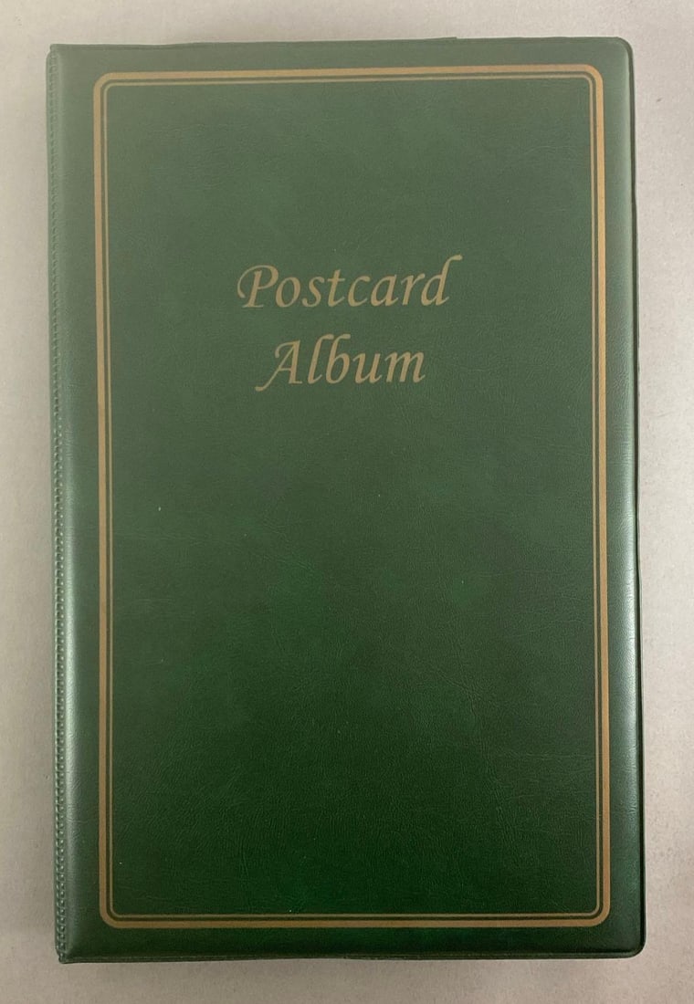 Album of Assorted Ephemera: Includes postcards, die-cut valentines, napkins, various advertising and more, album measures 14 inches H x 9 inches W