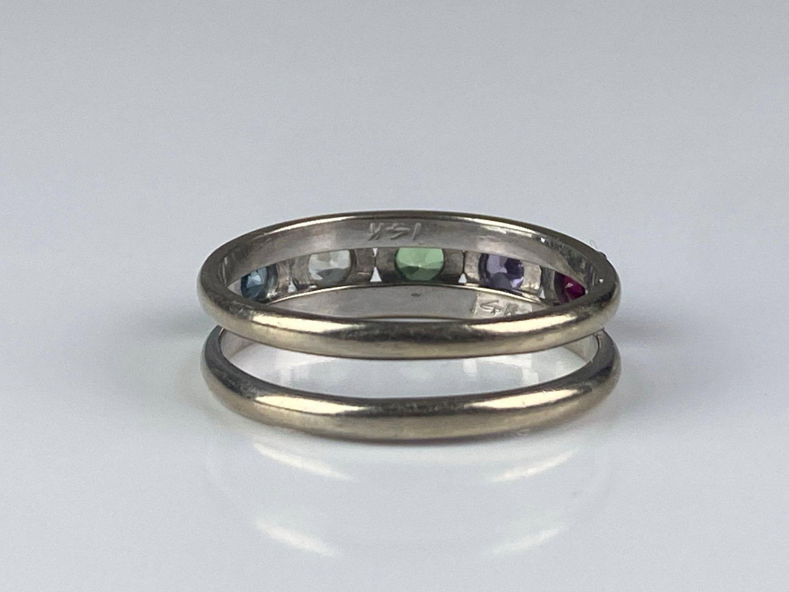14K White Gold Multi-Gem Ring - 3