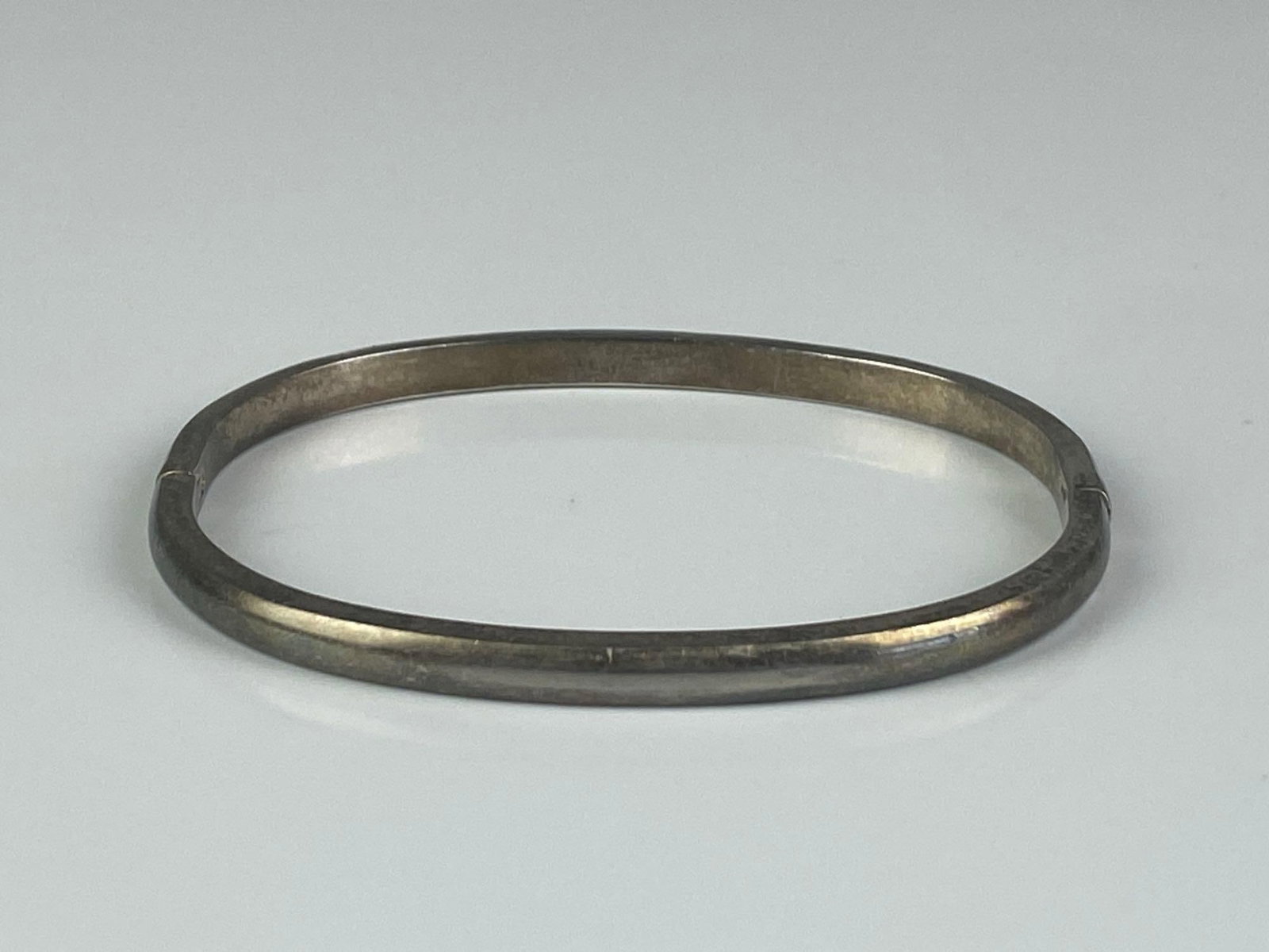 Mexican Sterling Silver Fire Opal Hinged Bangle - 3