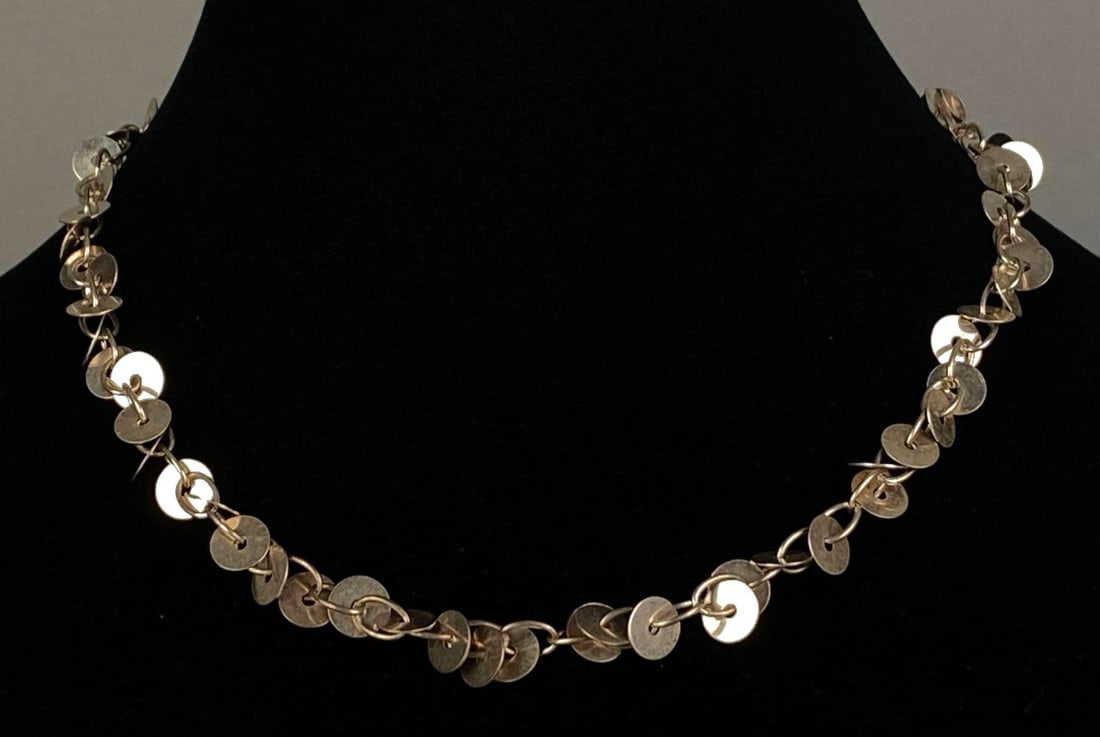 Sterling Silver Disc Chain Necklace (1 of 2)