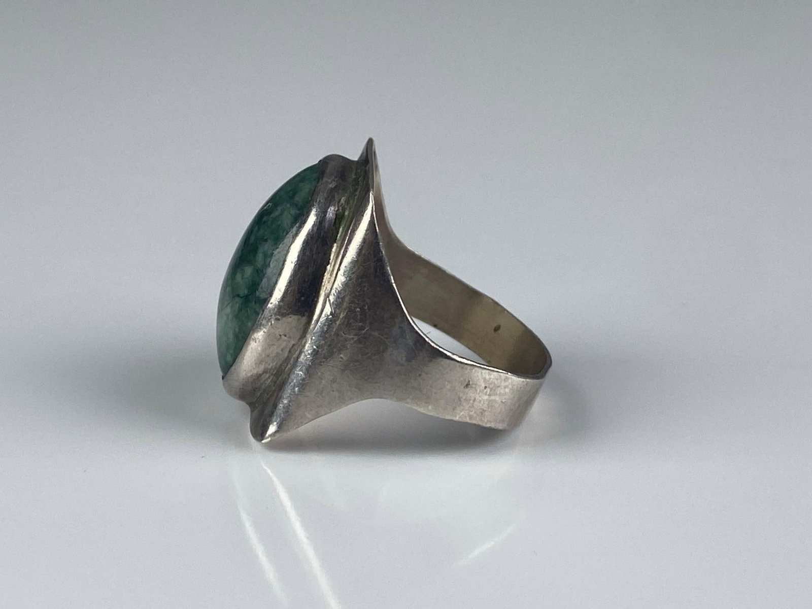 Sterling Silver Jade Ring - 2