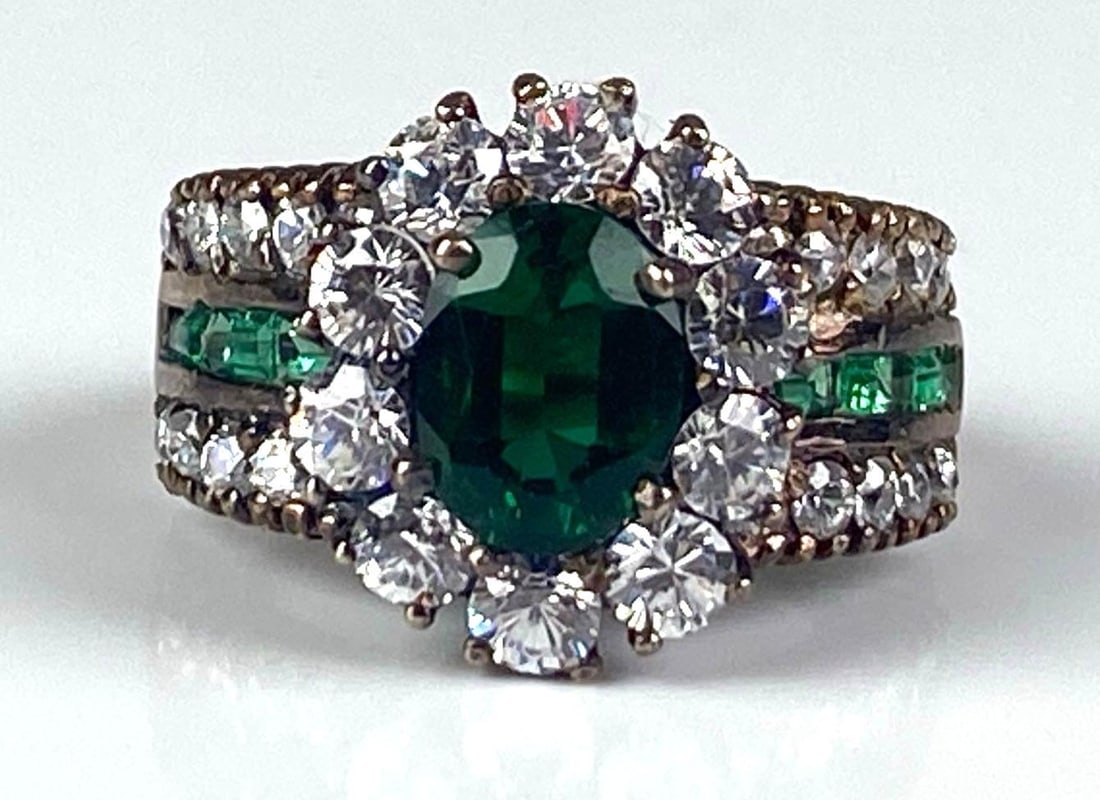 Signed Sterling Silver CZ? Ring: Size 7 1/2
