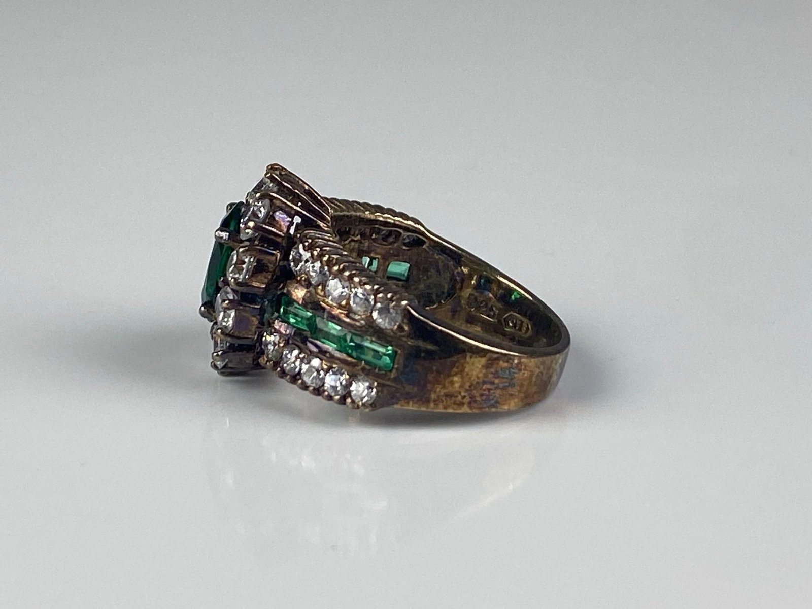 Signed Sterling Silver CZ? Ring - 2