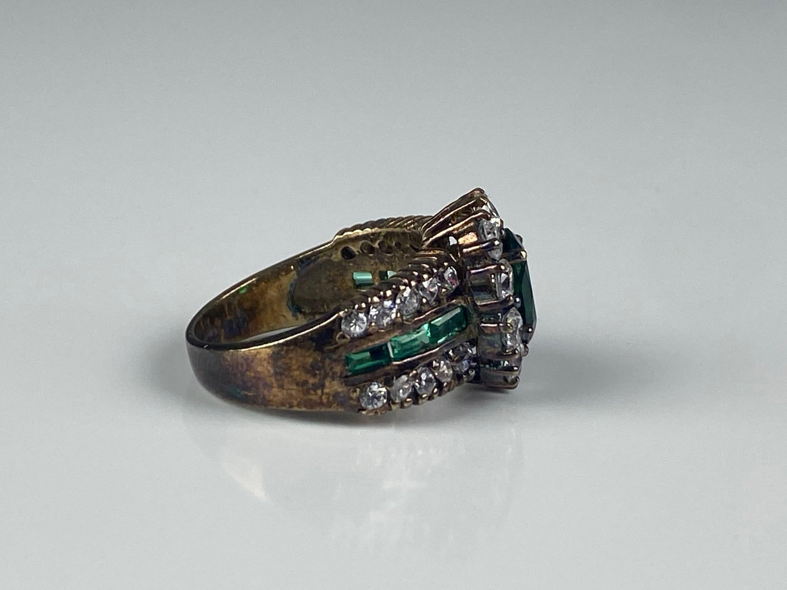 Signed Sterling Silver CZ? Ring - 4