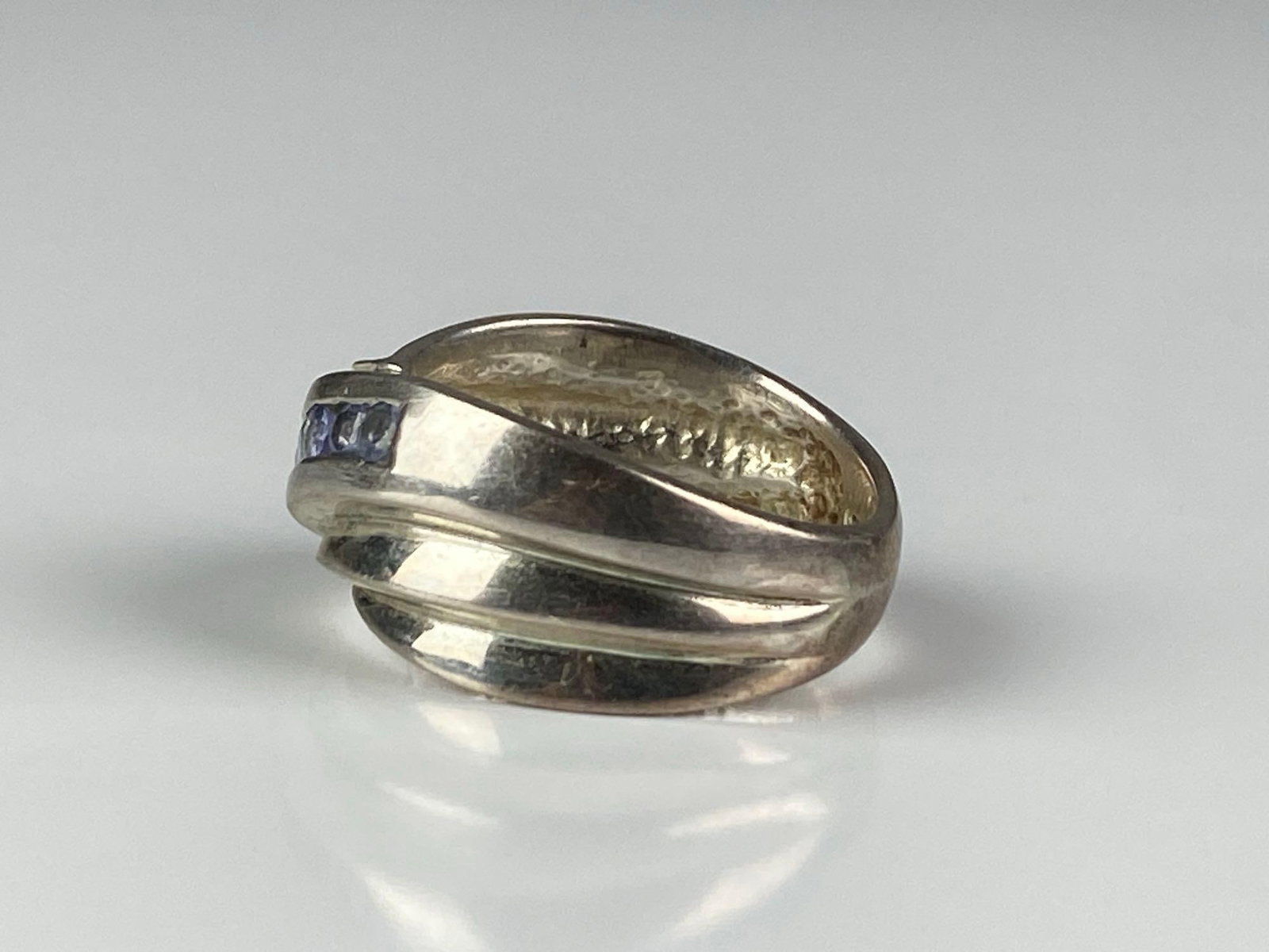 CNA Signed Sterling Silver Iolite Ring - 2