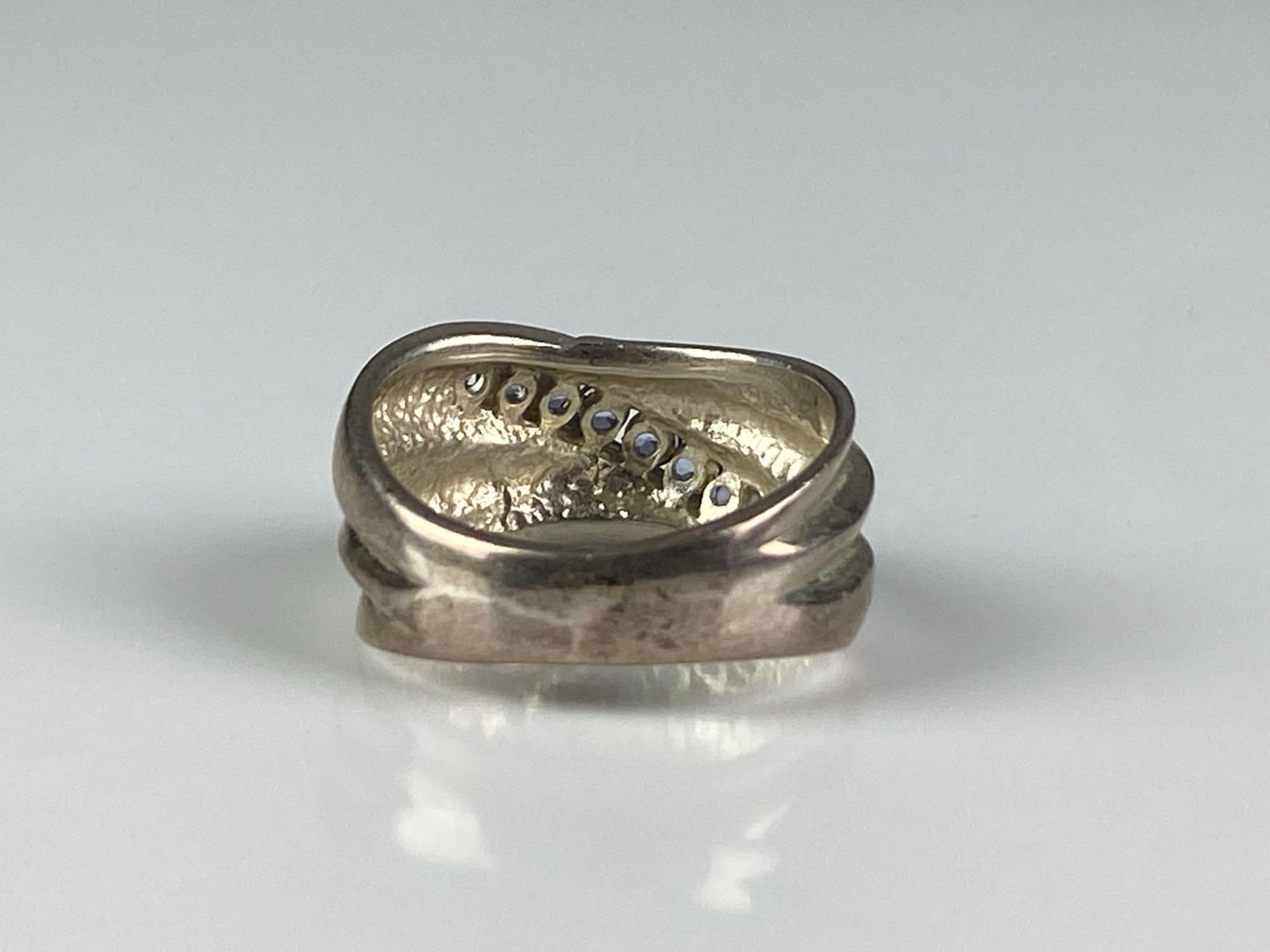 CNA Signed Sterling Silver Iolite Ring - 3