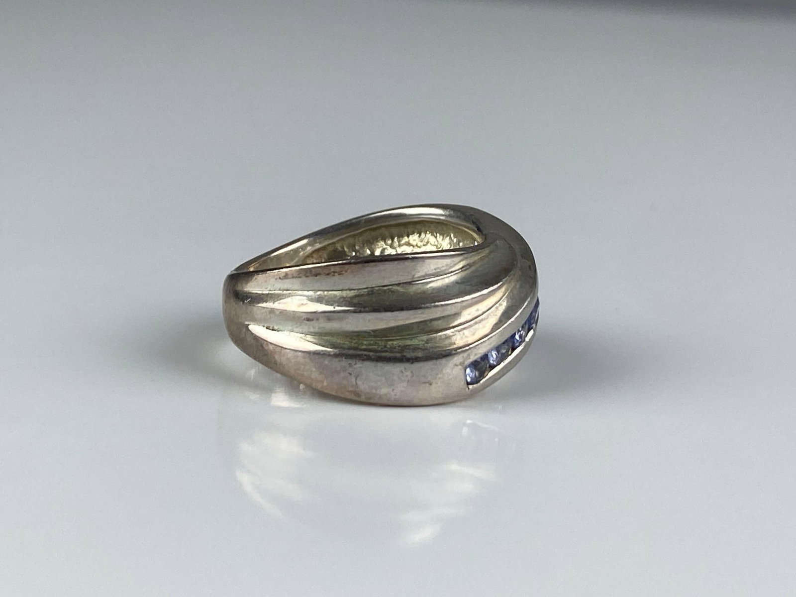 CNA Signed Sterling Silver Iolite Ring - 4