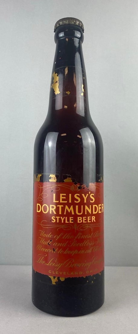 Vintage 1940s Leisys Dortmunder Style 24? Beer Advertising Bottle (1 of 3)