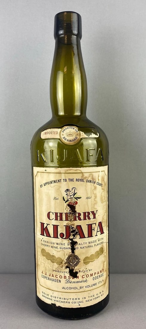 Vintage Kijafa Cherry Wine 22? Bottle (1 of 3)