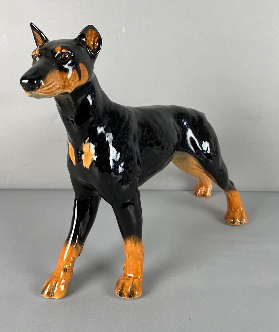 Goebel Porcelain Doberman Pinscher Dog Statue (1 of 5)