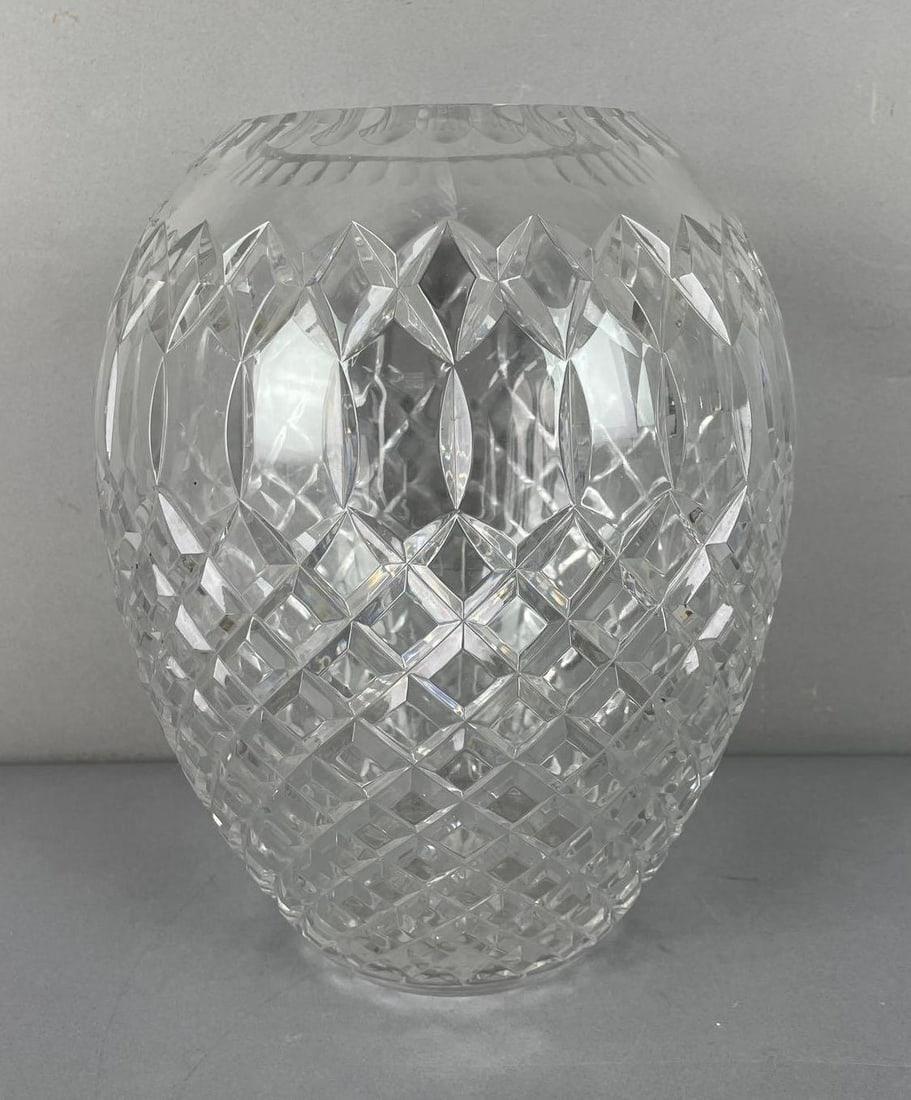Large Lismore Pattern Crystal Vase (1 of 3)