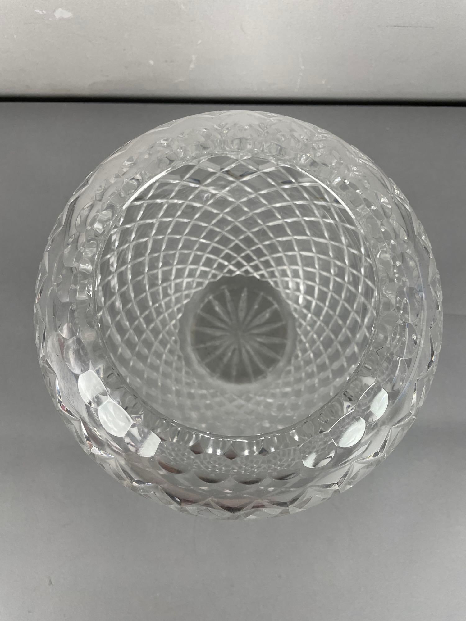 Large Lismore Pattern Crystal Vase - 2