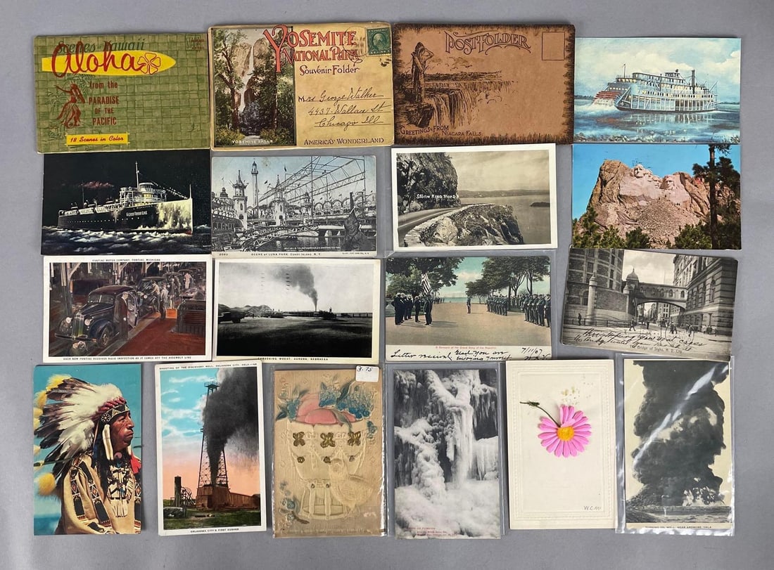 Postcards - 300+ Assorted: Includes die-cuts, real photo, holiday, jumbo, pop wells