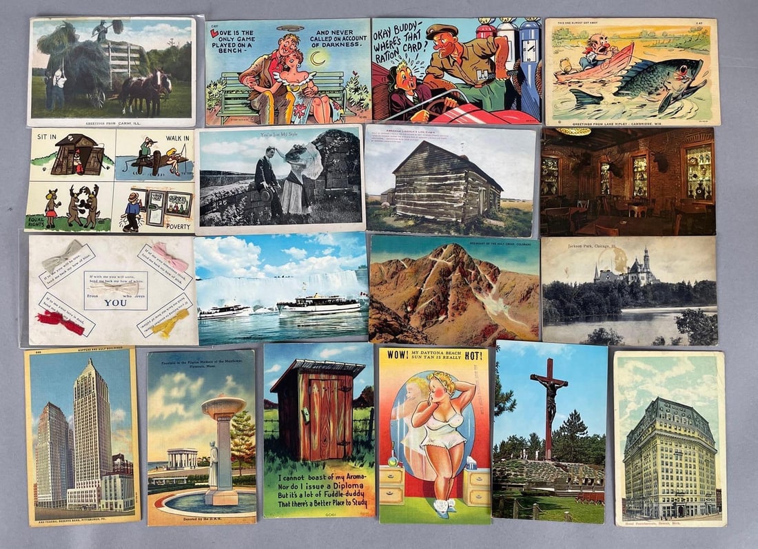 Postcards - 300+ Assorted: Includes real photo, comic, Clapsaddle, holiday