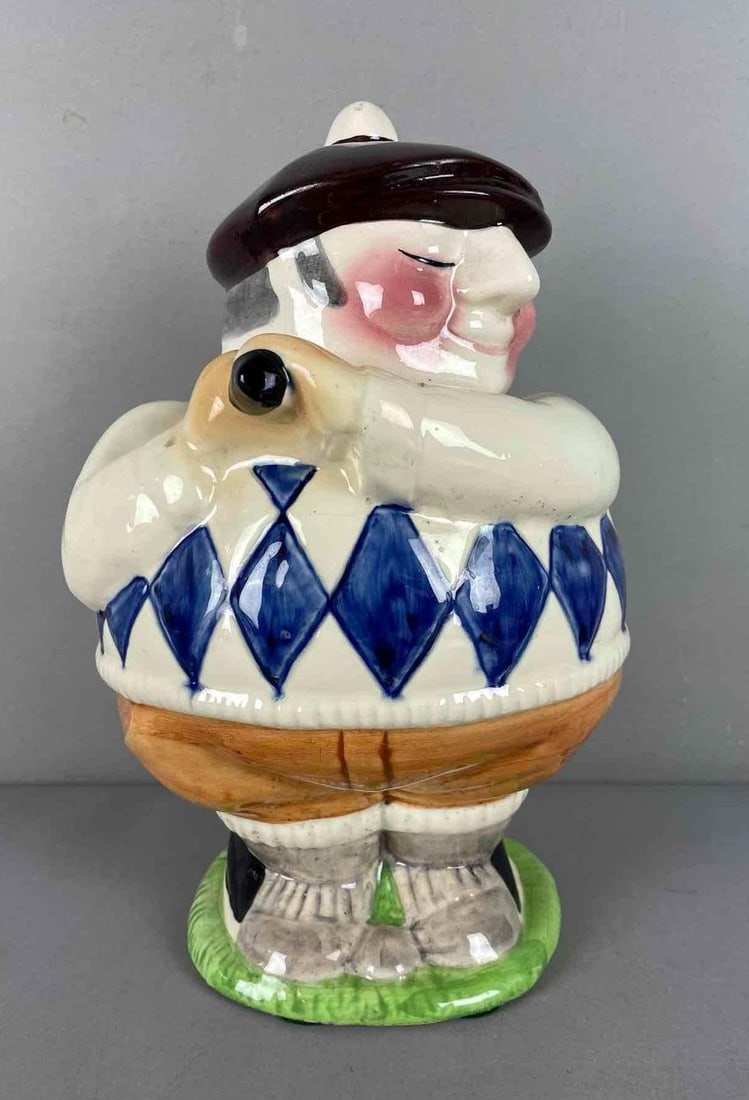 Vintage Golfing Figural Ceramic Cookie Jar (1 of 5)