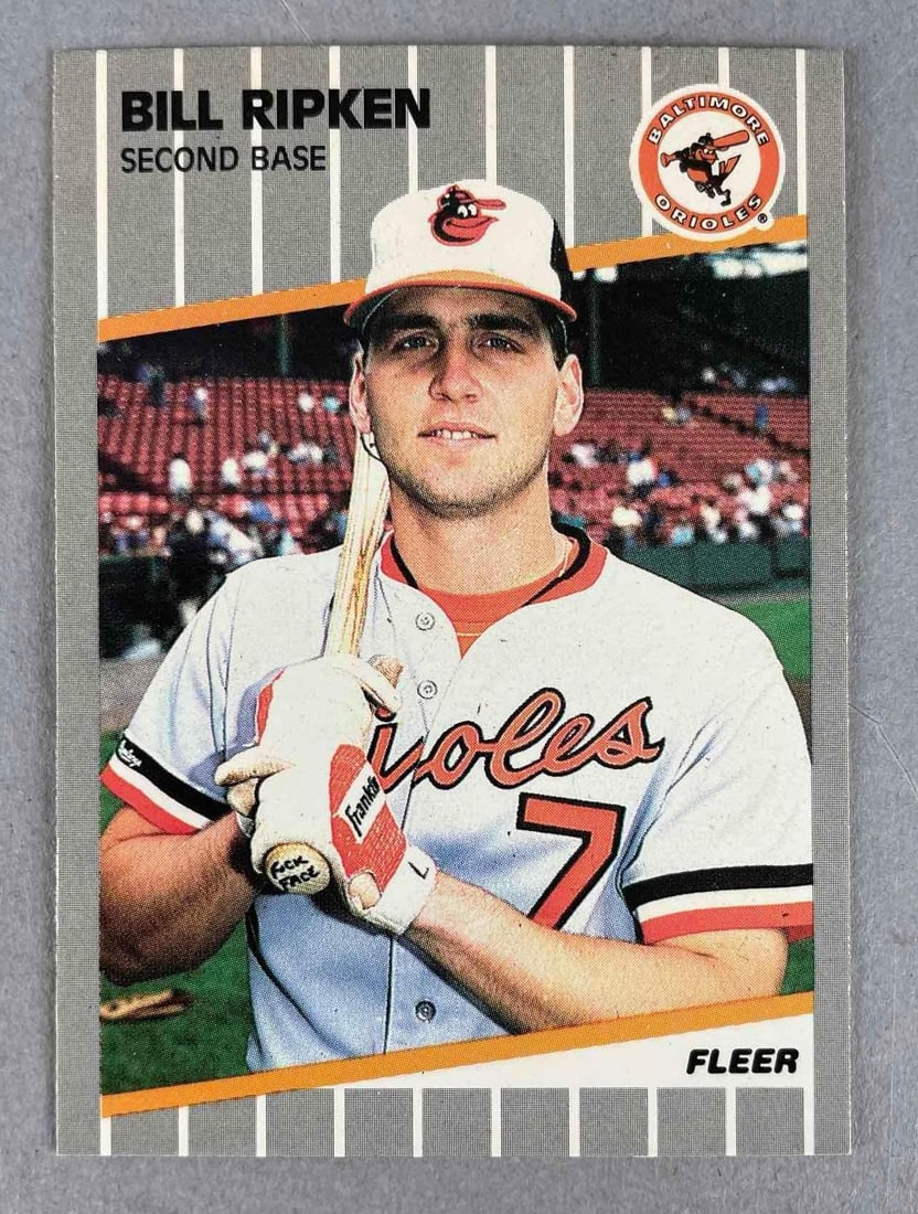 1989 Fleer Bill Ripken F Face Error Baseball Card (1 of 2)