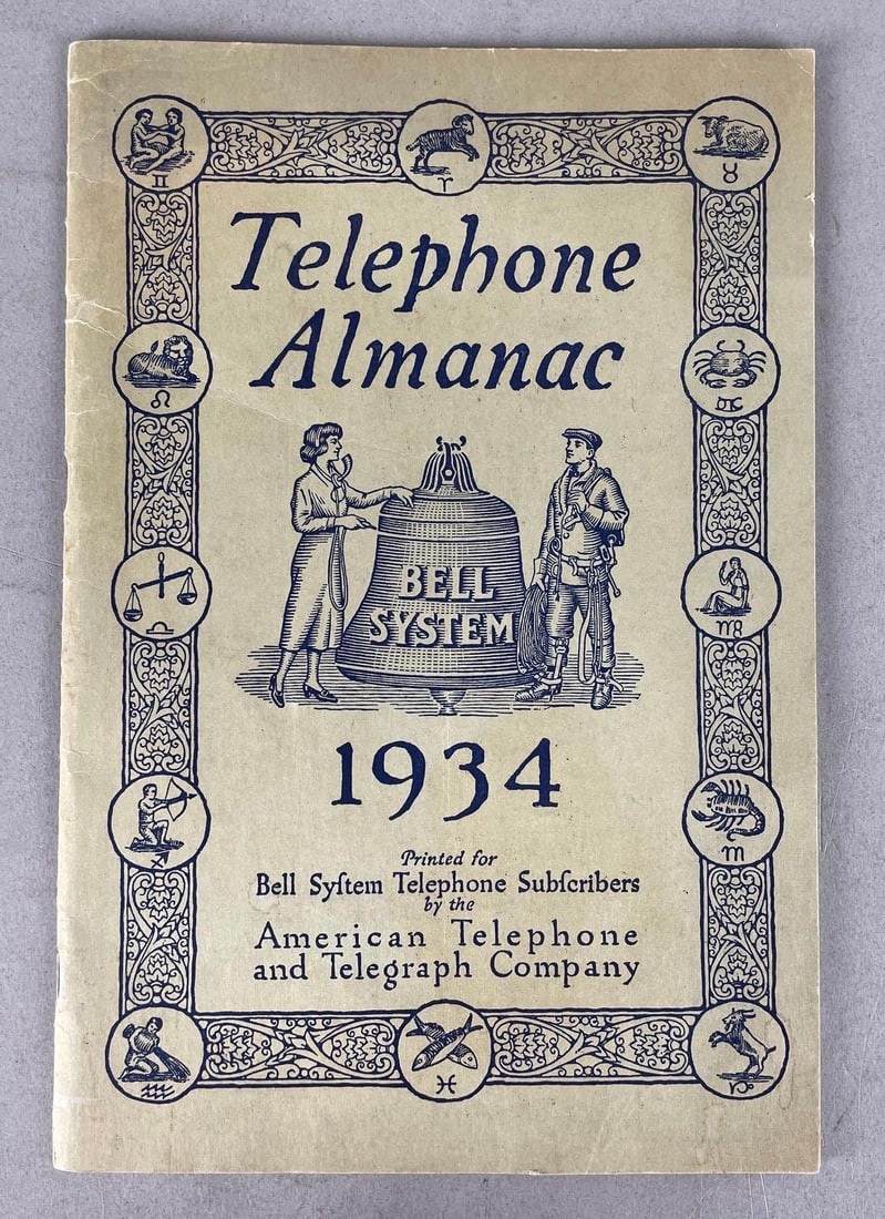 1934 Bell System Telephone Almanac (1 of 3)