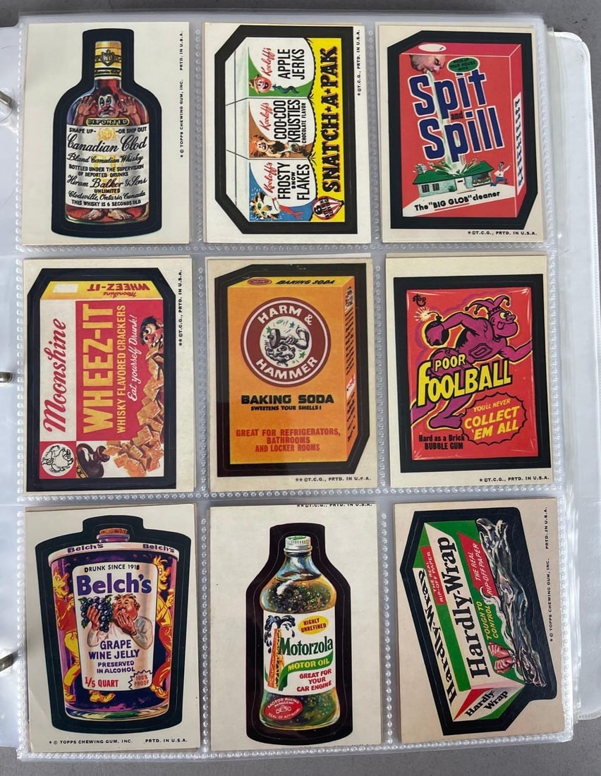Binder of Vintage Topps Wacky Packages Trading Card Stickers (1 of 8)