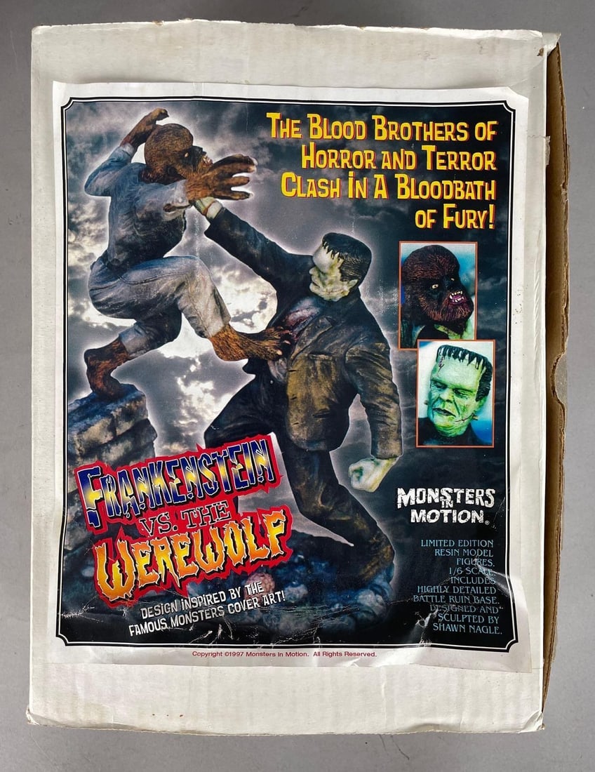 LE Monsters in Motion Frankenstein vs. The Werewolf Resin Model Figures Kit (1 of 3)