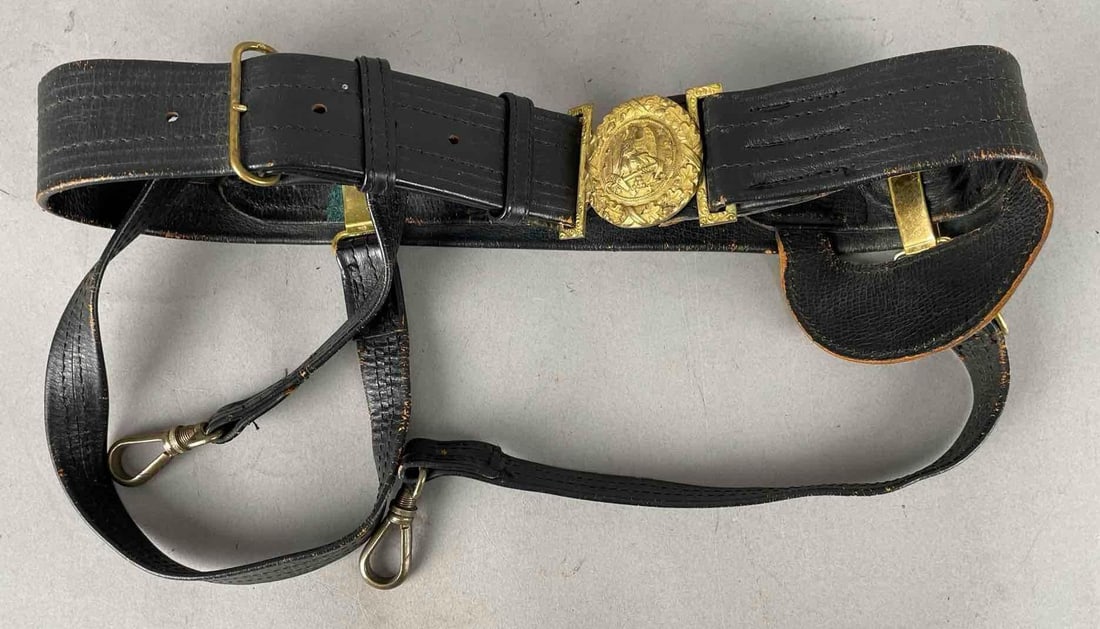WW2 Era U.S. Naval Officer Sword Belt: Hilborn-Hamburger Inc. size 32