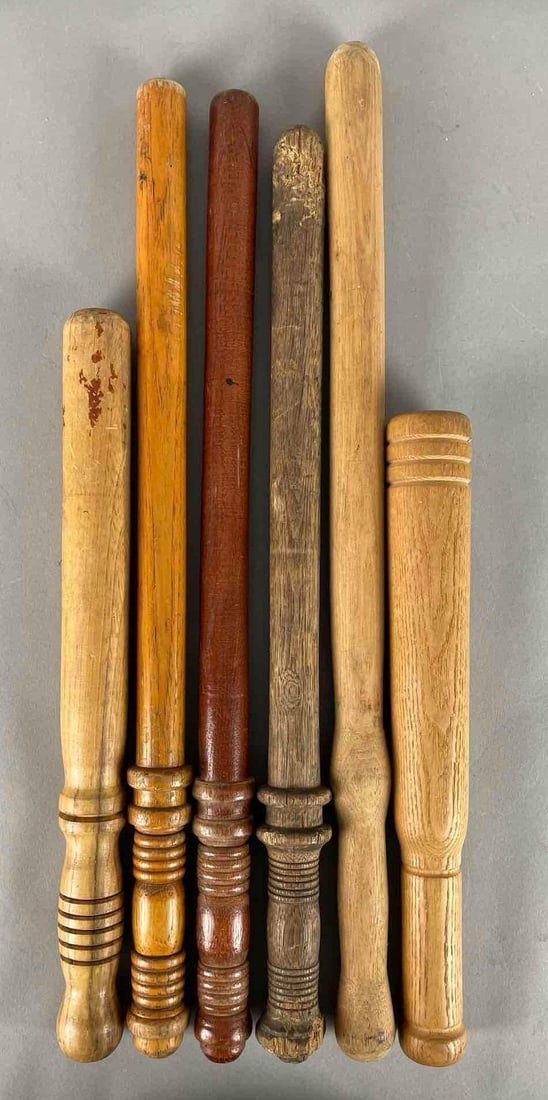 Group of Vintage Wood Police Batons (1 of 2)