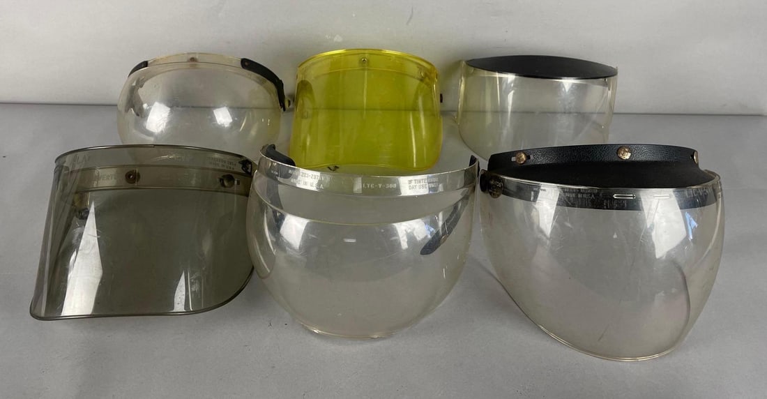 Group of Vintage Motorcycle Helmet Visors (1 of 4)