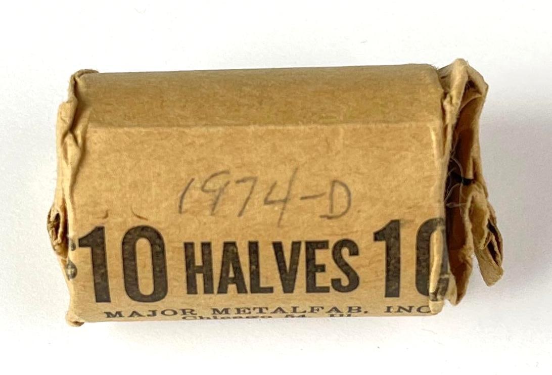 Group of 20 1974 D Kennedy Half Dollars in a $10 Roll: Group of 20 1974 D Kennedy Half Dollars?in a $10 Roll