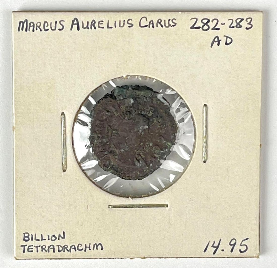 282-283 AD Marcus Aurelius Carus Billion Tetradrachm Coin (1 of 2)
