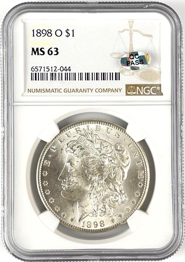 1898 O US Morgan Silver Dollar NGC MS63: 1898 O US Morgan Silver Dollar NGC MS63
