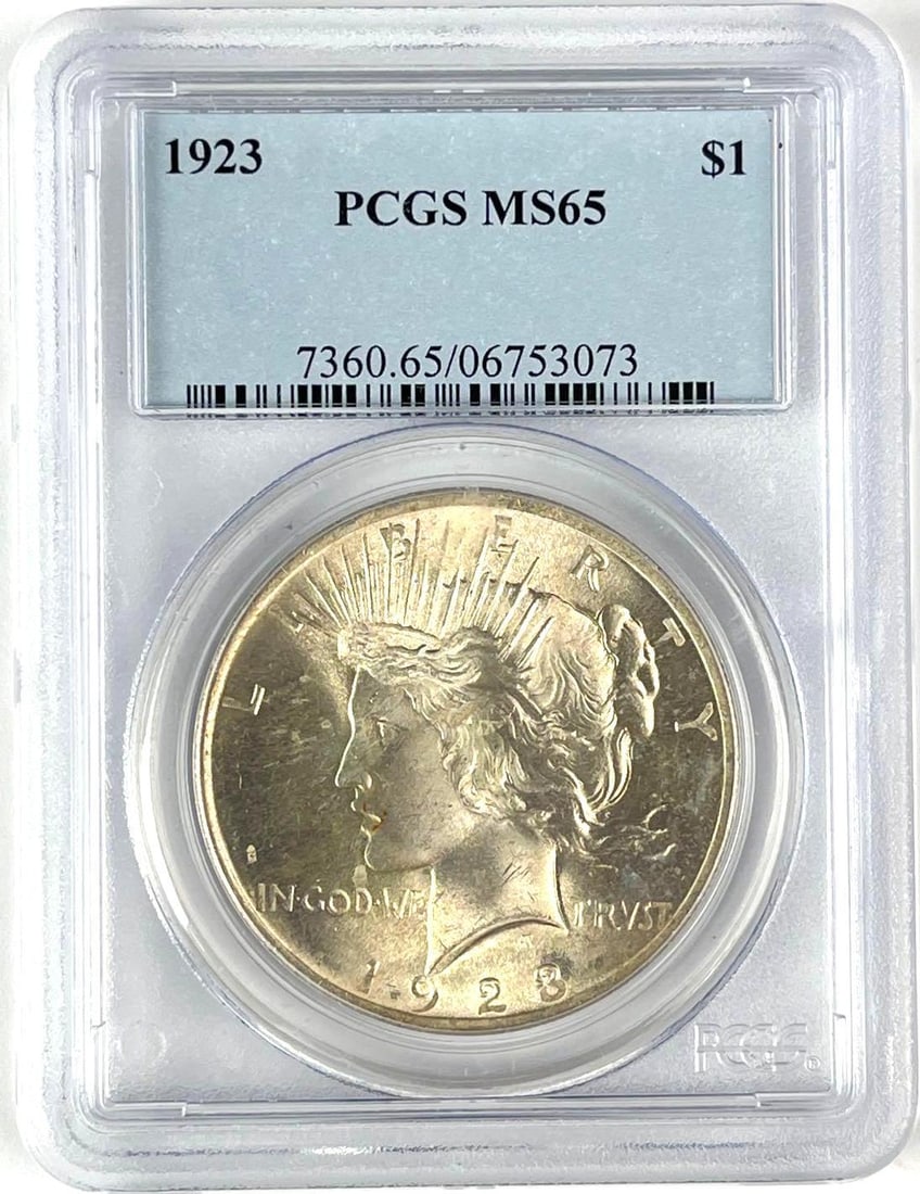 1923 US Peace Silver Dollar PCGS MS65 (1 of 2)