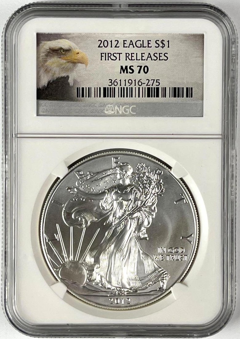 2012 US $1 American Silver Eagle 1 oz Fine Silver Coin NGC MS70: First Releases