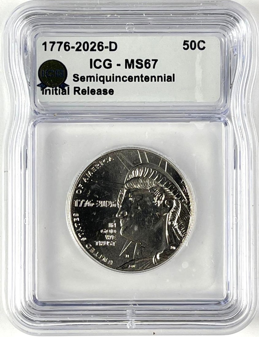 1776-2026 D US 50 Cents Enduring Liberty Semiquincentennial Coin: Initial release